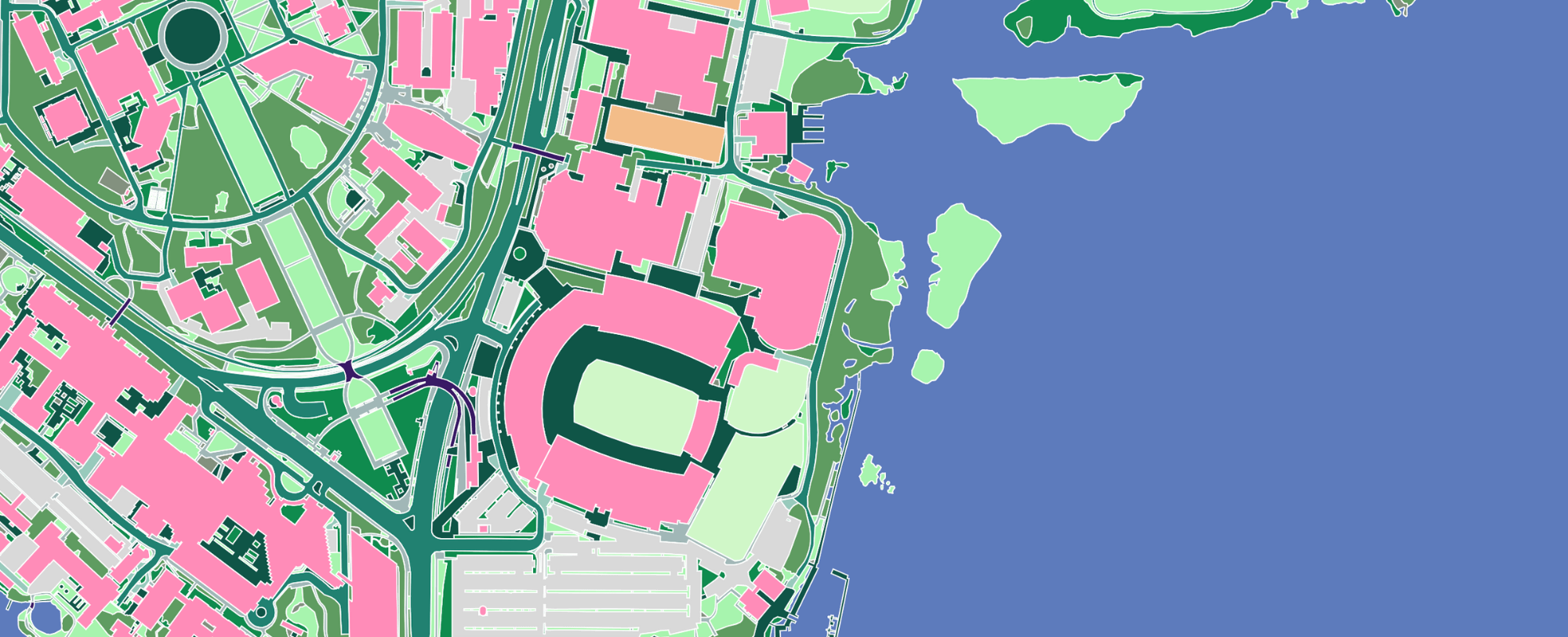Land cover data in Seattle