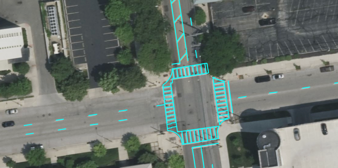 Road marking data for GIS