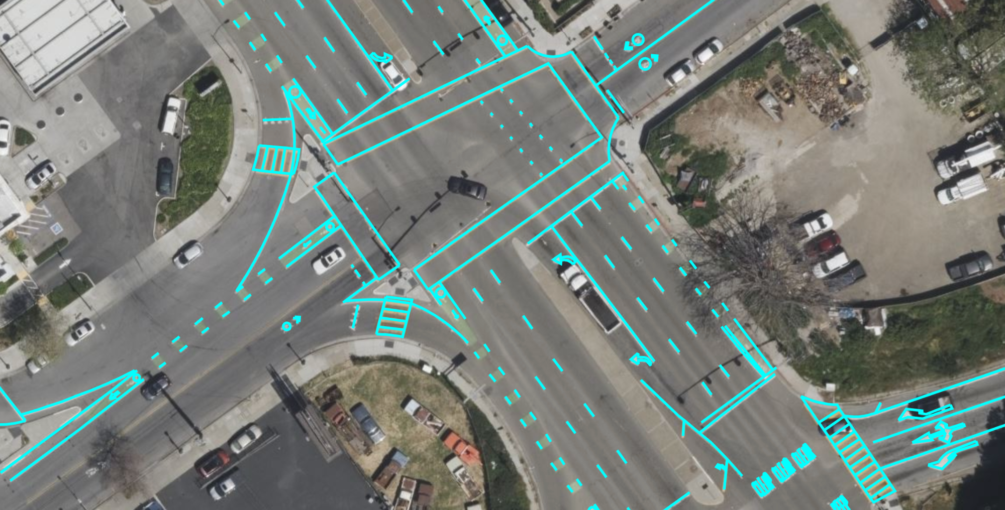 Road marking data civil engineering