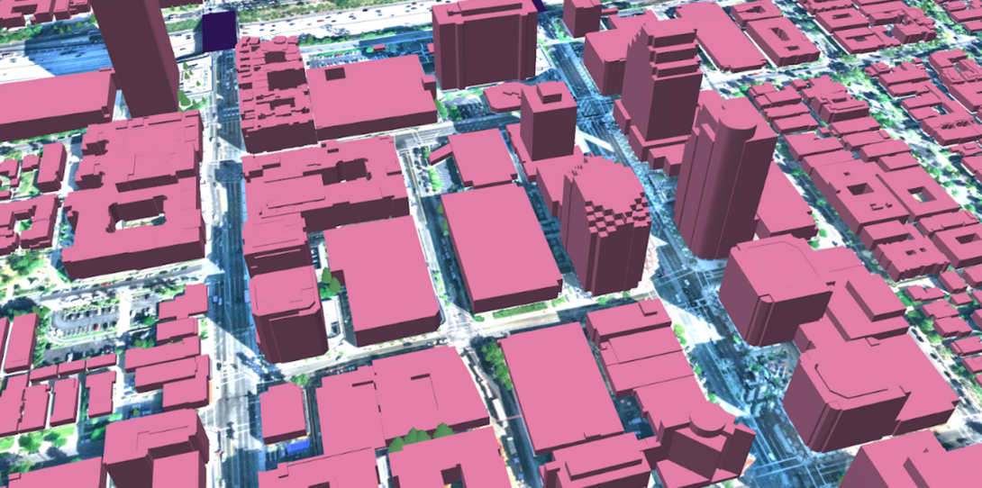 3D map of Glendale, California