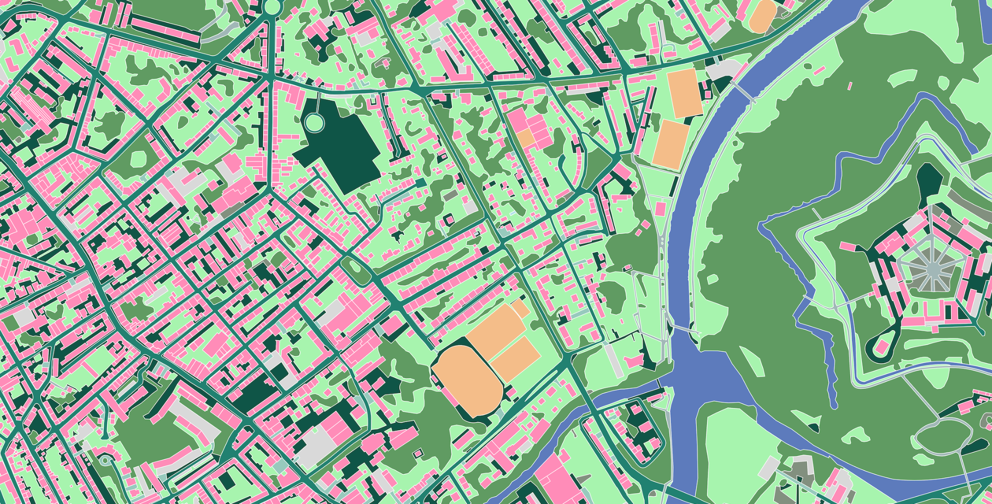 Land cover map of Lille