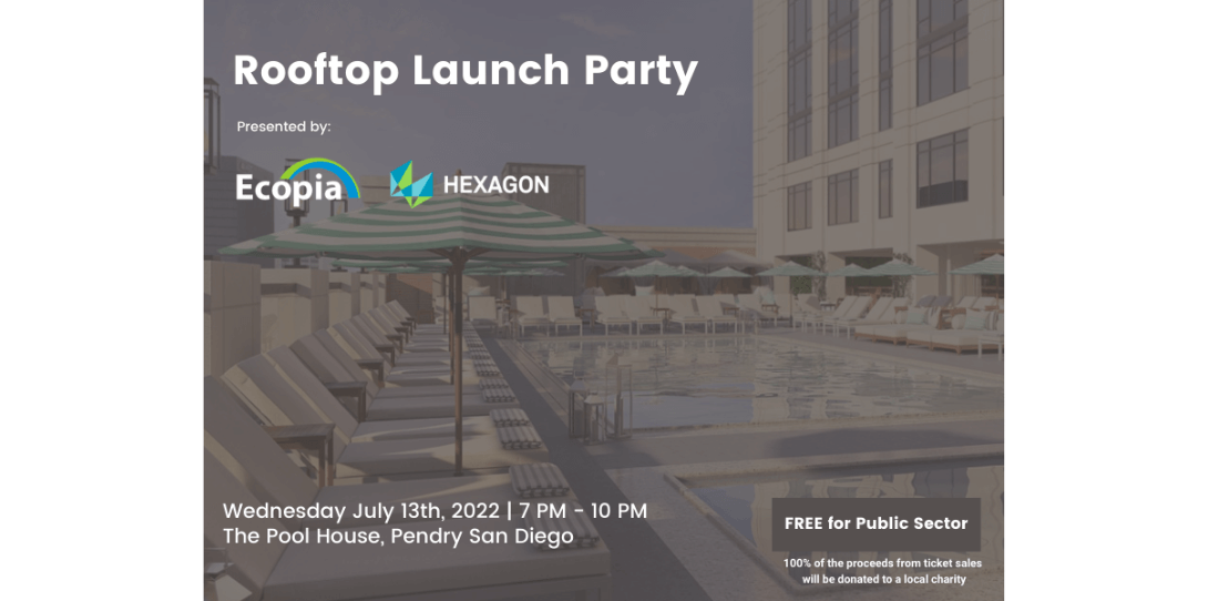 Unwind with us at the exclusive Rooftop Launch Party - Presented by Ecopia AI and Hexagon