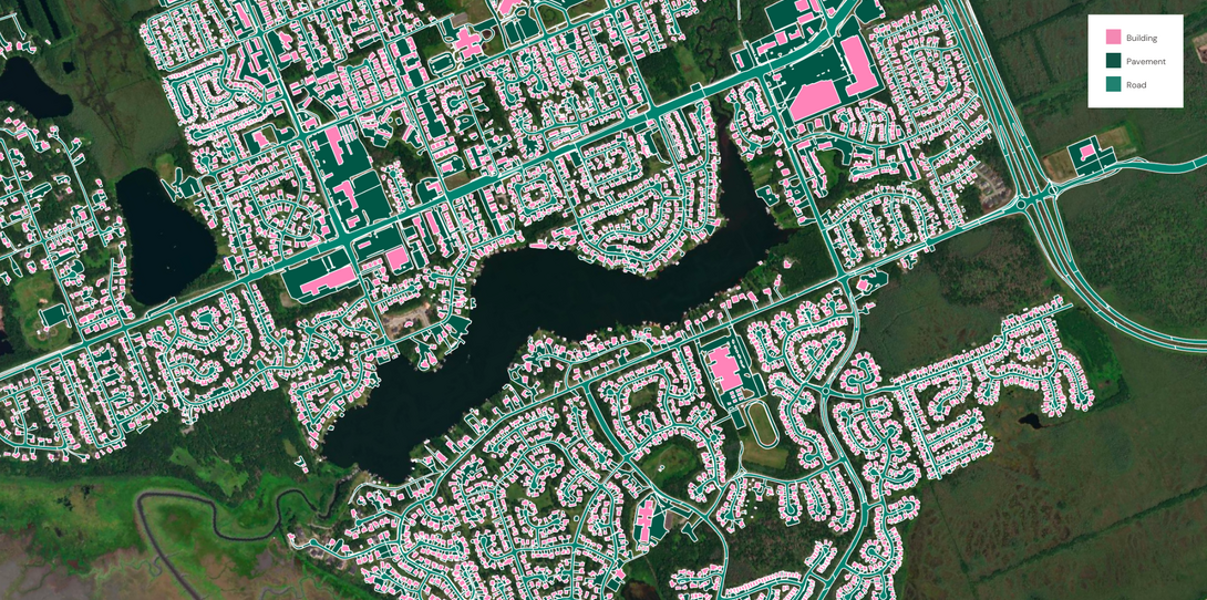 A sample of impervious land features in Anchorage, Alaska. Powered by Ecopia, NOAA’s C-CAP data is the first to fully represent Alaska’s coastal areas, helping to support climate resilience in the state.