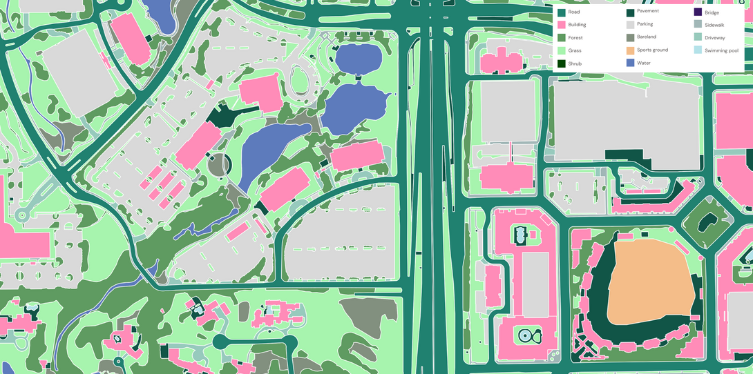 Land cover map for flood risk modeling GIS