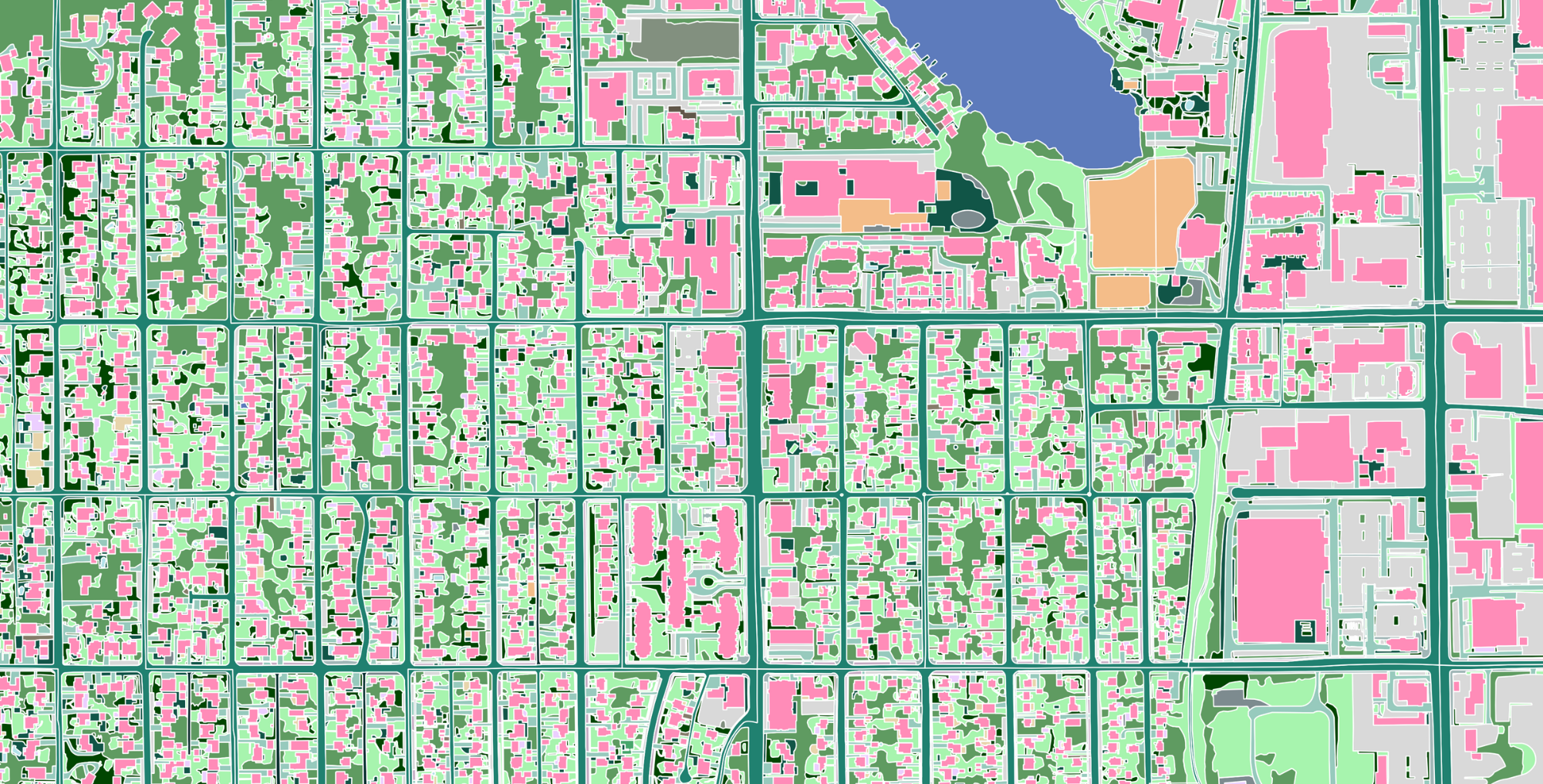 Land cover map in Seattle