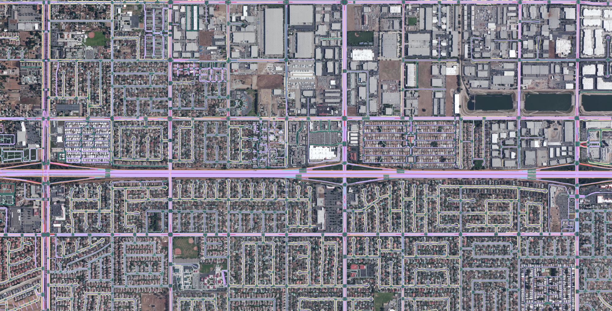 Advanced transportation map of San Bernardino