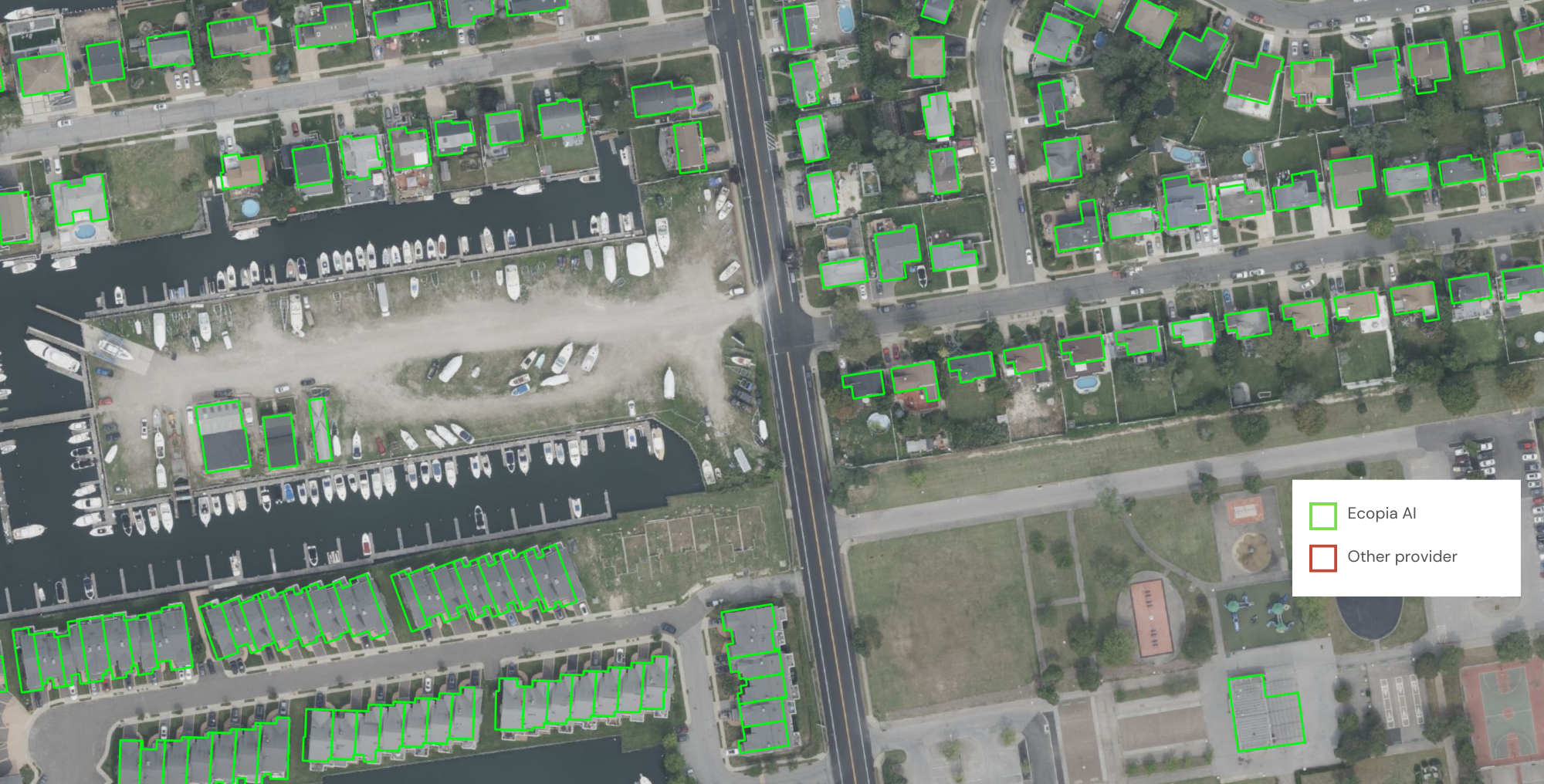 GeoAI building footprint map