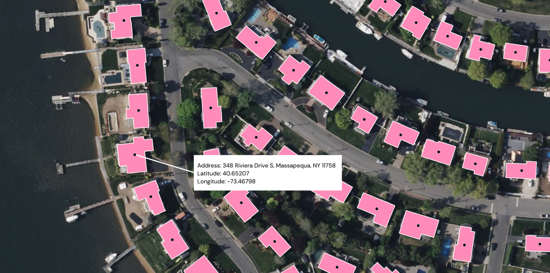 Building footprint, geocoding data, and imagery basemap for civil engineering