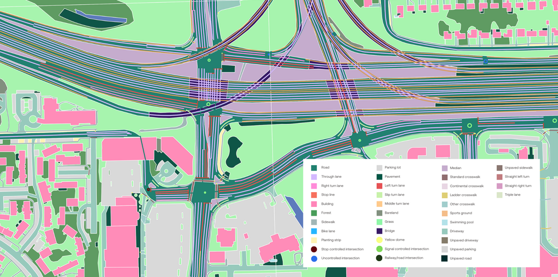 Land cover and transportation map data for civil engineering