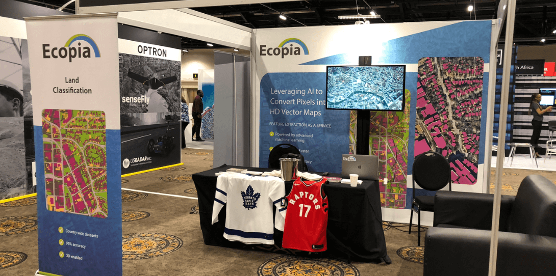 Ecopia booth setup at AfricaGeo2018