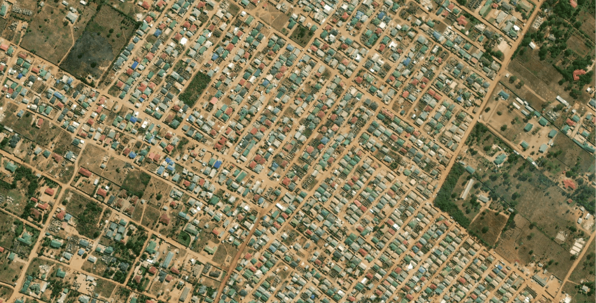 Satellite imagery in Lusaka, Zambia