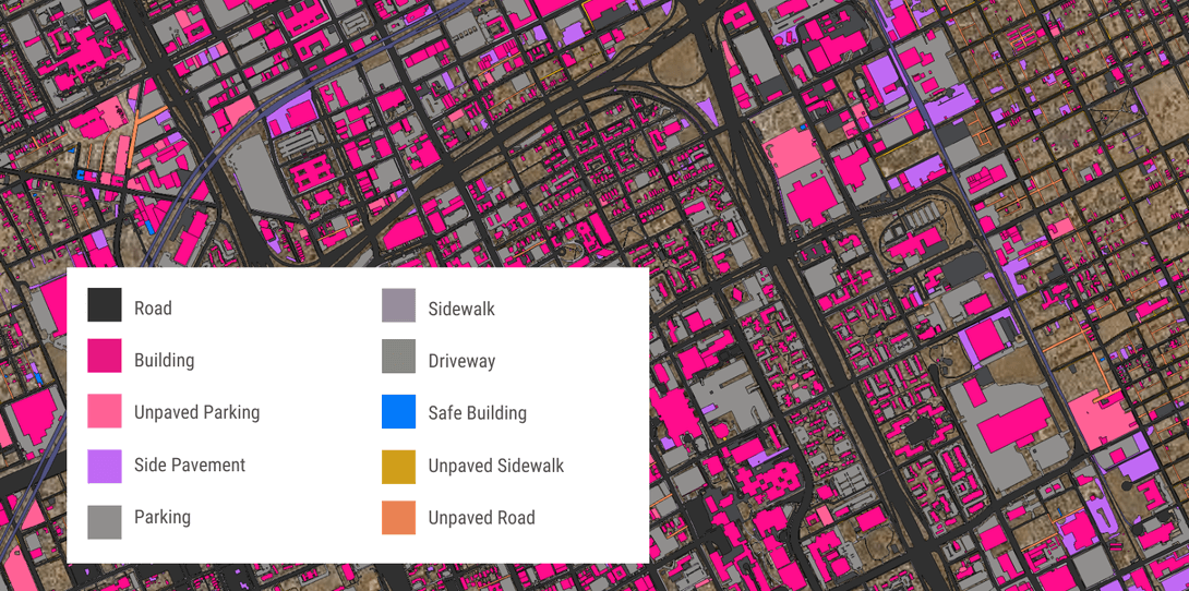 A sample of an impervious surface map used for stormwater management in Detroit, Michigan