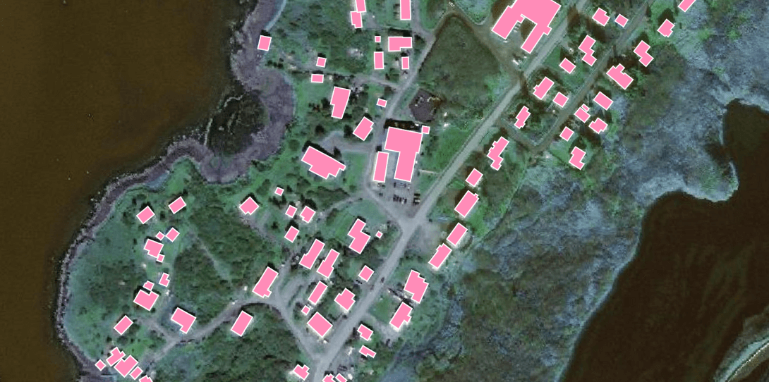 Building footprints in Alaska extracted from geospatial imagery