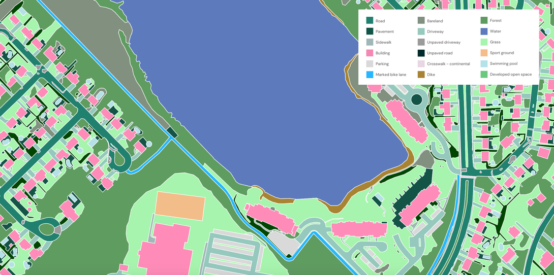 Land cover map of Montreal